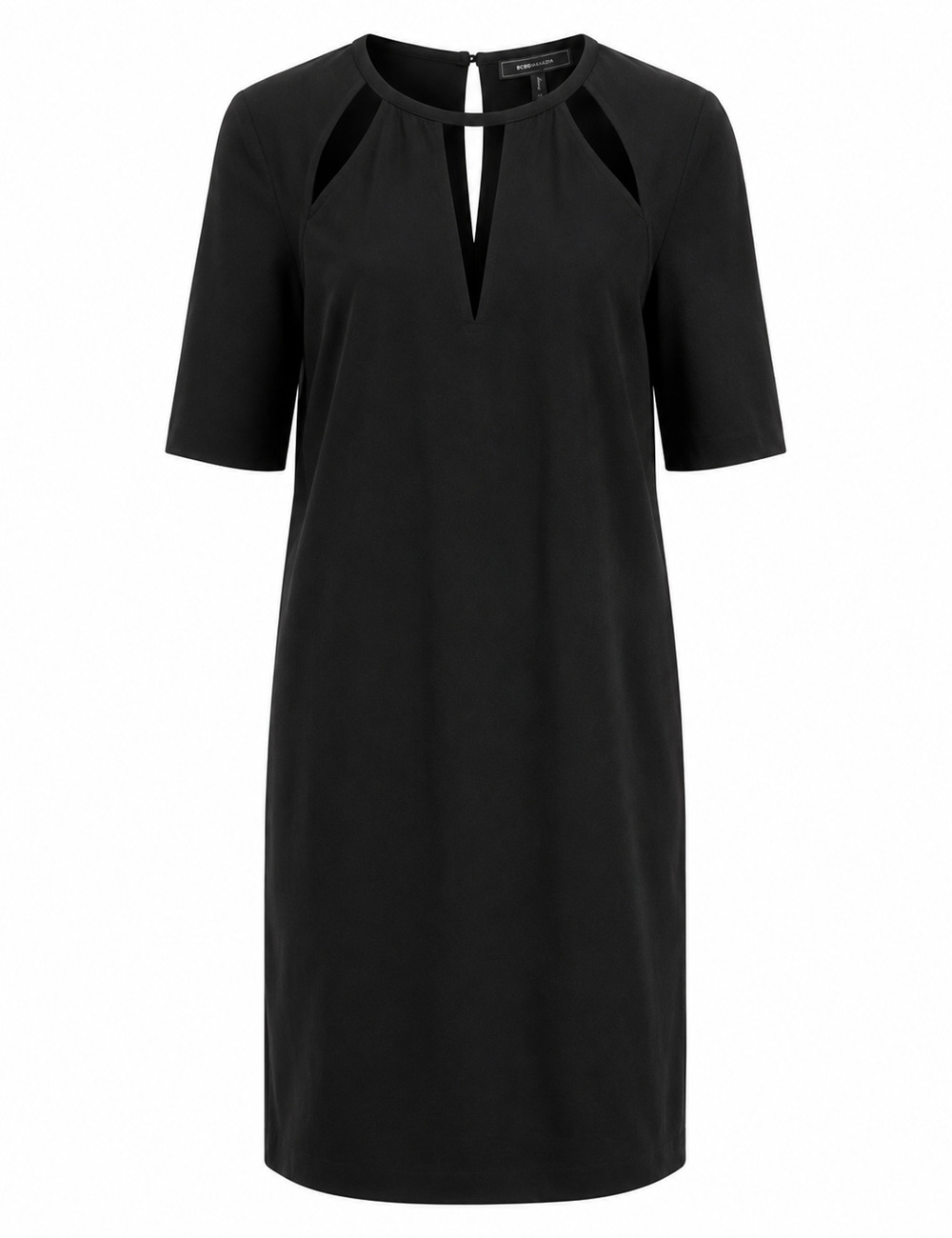 BCBGmaxazria Black Shift/Sheath Dress | Size Medium | 100% Viscose | Elegant